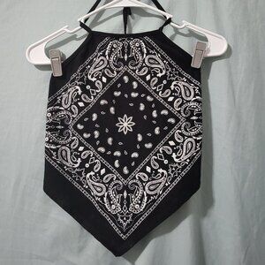 Black Paisley Bandana Tank Top